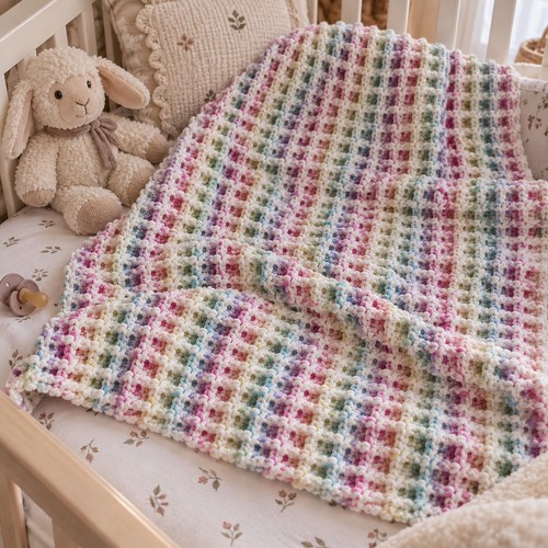 Babydecke gehäkelt 90x70cm - babydecke,