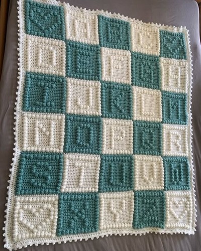 Babydecke mit abc - babydecke,