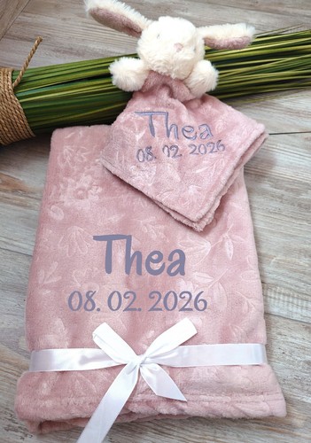 Personalisierte babydecke rosa - personalisierte,