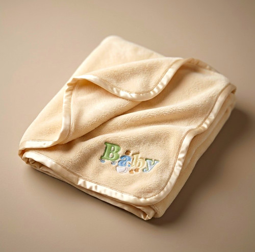 Babydecke bestickt mit