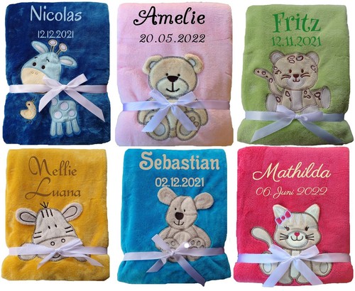 Baby decke mit namen - mit,