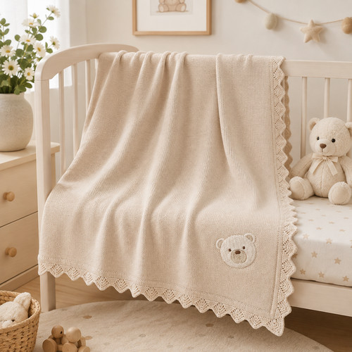 Süße baby strickdecke - süße, baby-strickdecke