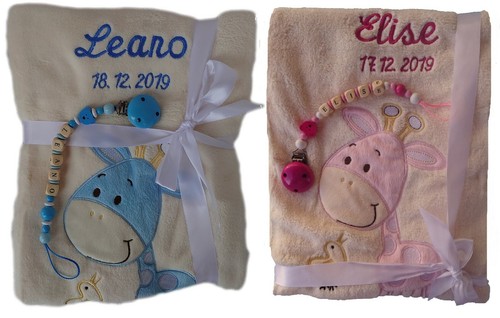 Babydecke beige giraffe mit - giraffe,